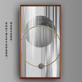 光影抽象金色几何玄关装饰画