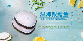 银鳕鱼淘宝促销海报banner