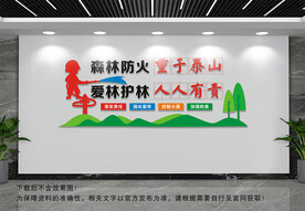 森林防火消防文化墙 