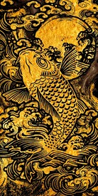 富贵金色锦鲤玄关