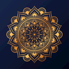 ai矢量古典金色曼陀罗高端商务