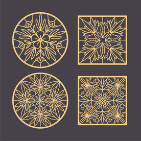 ai矢量古典金色曼陀罗高端商务