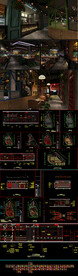 全套网吧CAD施工图 效果图