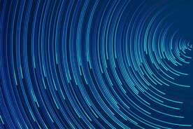 旋转动感曲线聚集蓝色科技互联网