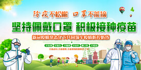  社区戴口罩宣传展板
