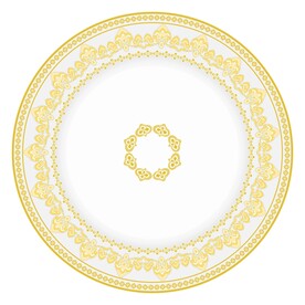 金色团花餐盘餐具花纸 