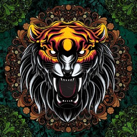 抽象老虎装饰画