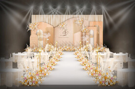 橙色婚礼仪式区