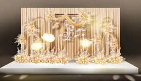 香槟色婚礼迎宾区