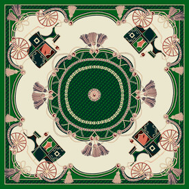 大牌 方巾  数码印花