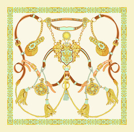 大牌  方巾 数码印花