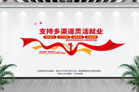 多渠道灵活就业文化墙