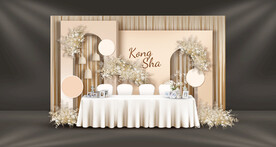 香槟色婚礼签到区