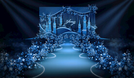 蓝色婚礼仪式区