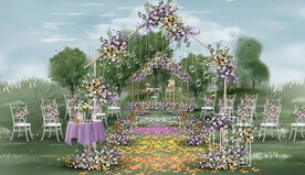 紫色户外仪式区