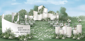 白色系户外仪式区