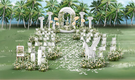 白色系户外仪式区