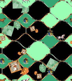 大牌 方巾 数码印花