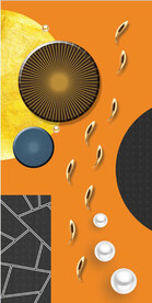 轻奢装饰画 金鱼 圆圈 珠子