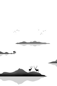 高清分层透明底推拉门打印图