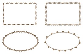 各种图案画笔制作的边框相框