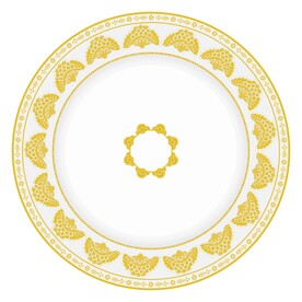 餐盘餐具金色葡萄纹花纹图片