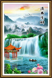 竖幅山水画