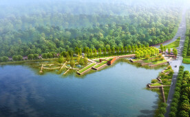 亲水平台景观效果图