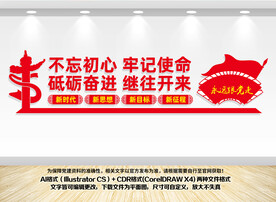 不忘初心文化墙