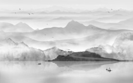 轻奢装饰画 新中式山水画