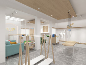 现代时尚北欧风童装店模型淘宝