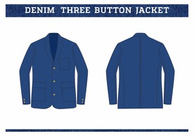 休闲西装  牛仔休闲 线稿