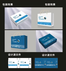 海参包装效果图和平面图