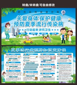 夏季预防传染病宣传展板
