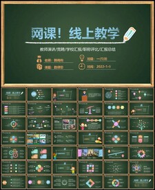 网课线上教学PPT模板