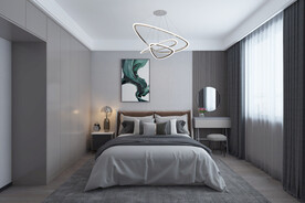 现代卧室集成墙面效果图模型