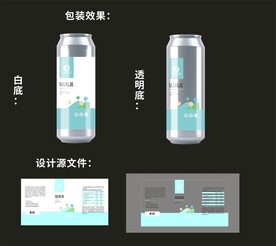 海豹油包装效果图和平面图