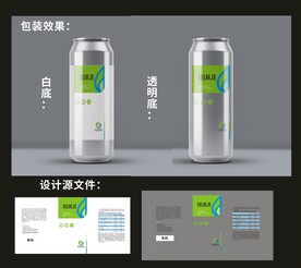 海豹油包装效果图和平面图