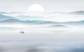 轻奢装饰画 新中式山水画