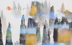 轻奢装饰画 新中式山水画