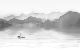 轻奢装饰画 新中式山水画