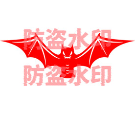 蝙蝠剪纸窗花矢量超精细