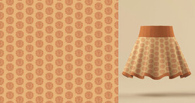 黄棕复古点无缝四方连续服饰印花