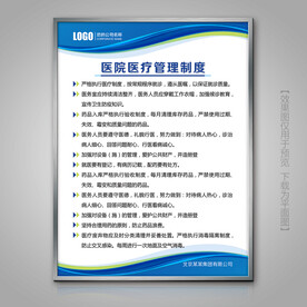 医院医疗管理制度挂画展板海报