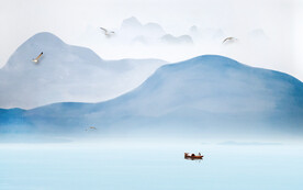 轻奢装饰画 水墨山水画 意境图