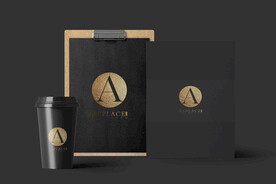 咖啡黑金海报样机