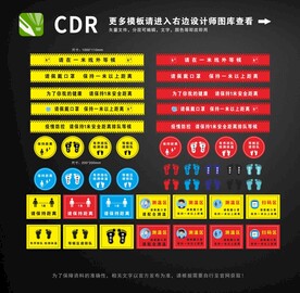 一米线 测温区 等候点 检测点