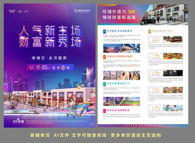 蓝色高端地产DM单页