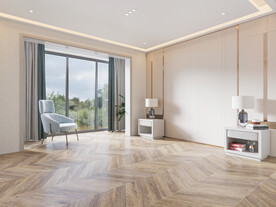 现代极简卧室场景3D空景