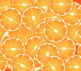 矢量橙子切割面